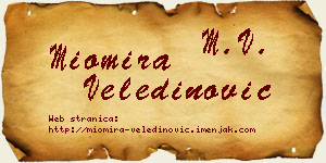 Miomira Veledinović vizit kartica